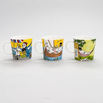A 6-piece set of Seasonal Moomin mugs, vitro porcelain, Moomin Characters, Arabia.