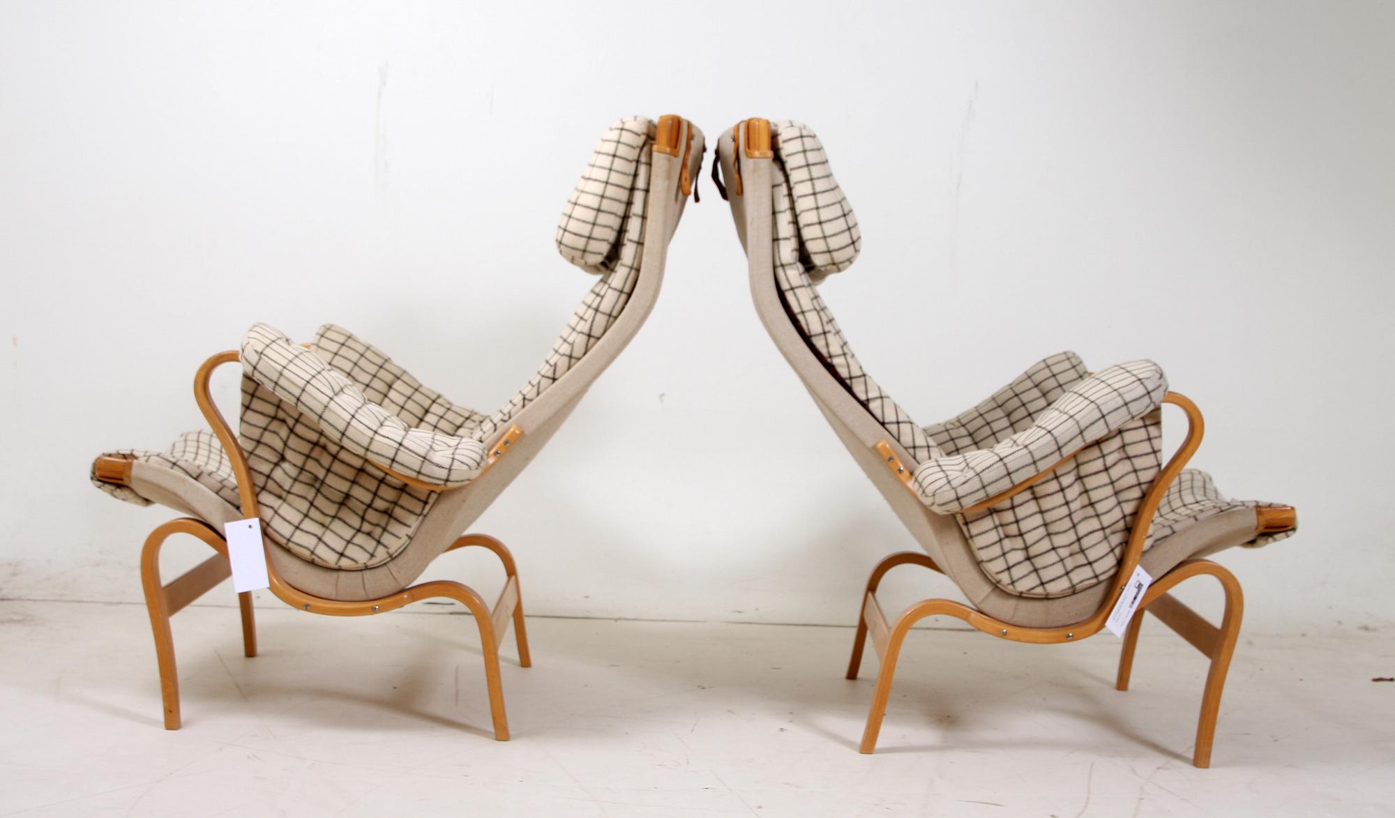 FÅTÖLJER, ett par, "Pernilla", Bruno  Mathsson för DUX.