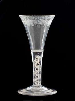 VINGLAS, troligen England, 1700-tal.