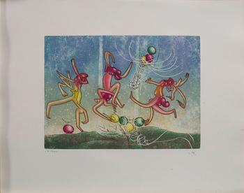 ROBERTO MATTA, a set of six etchings in colour singed and numbered 56/100.
