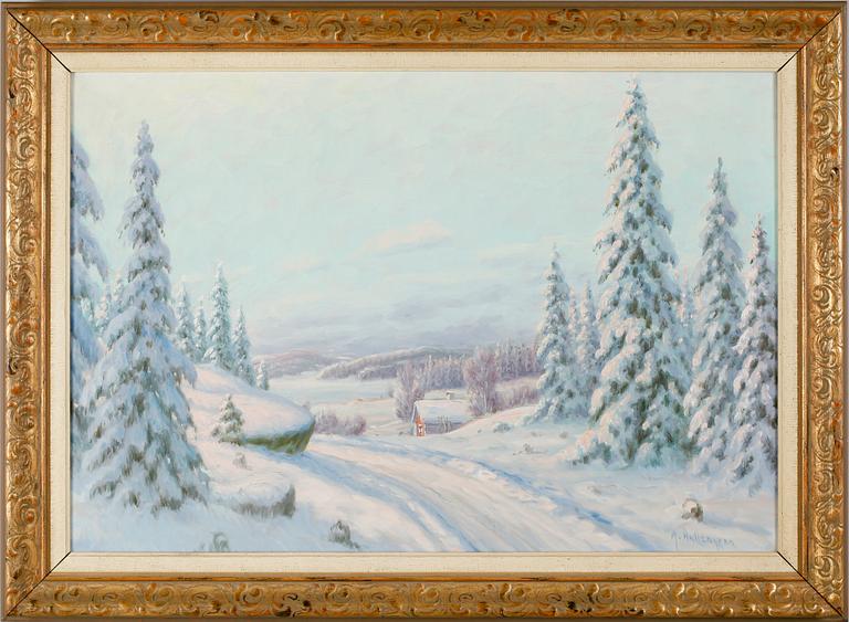 AUGUST EMANUEL HALLENGREN, olja på duk, sign.