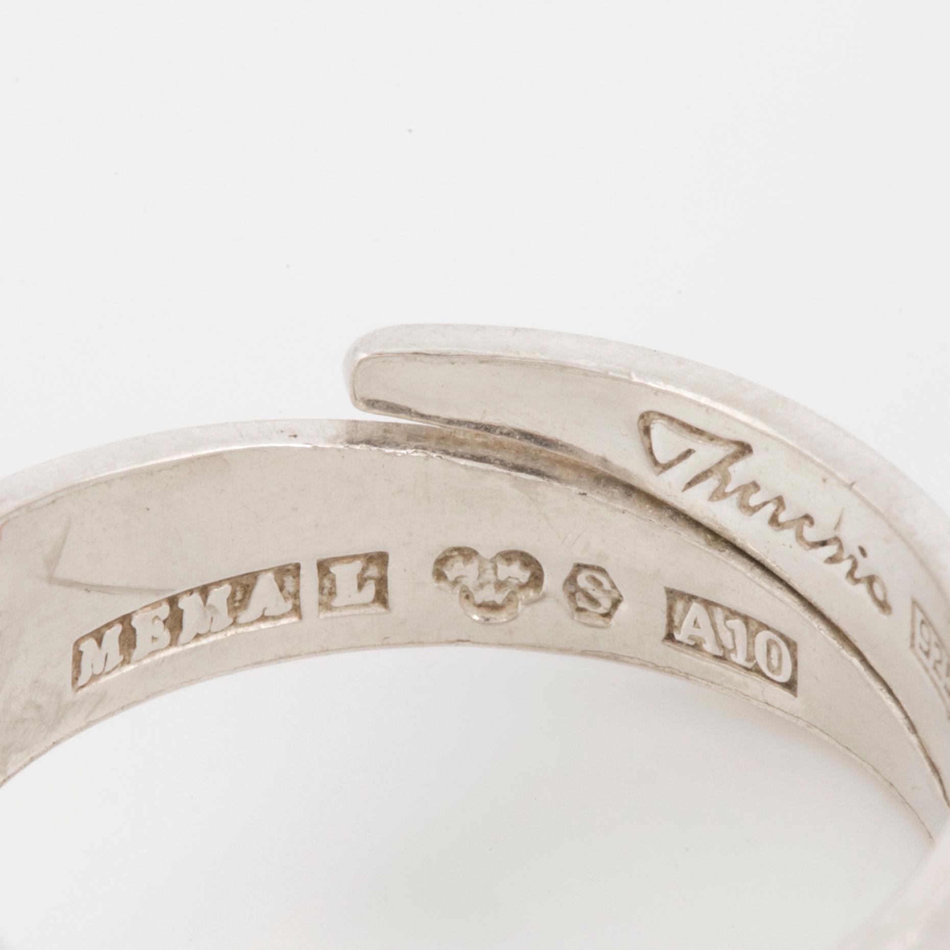 THERESIA HVORSLEV, two sterling silver rings.