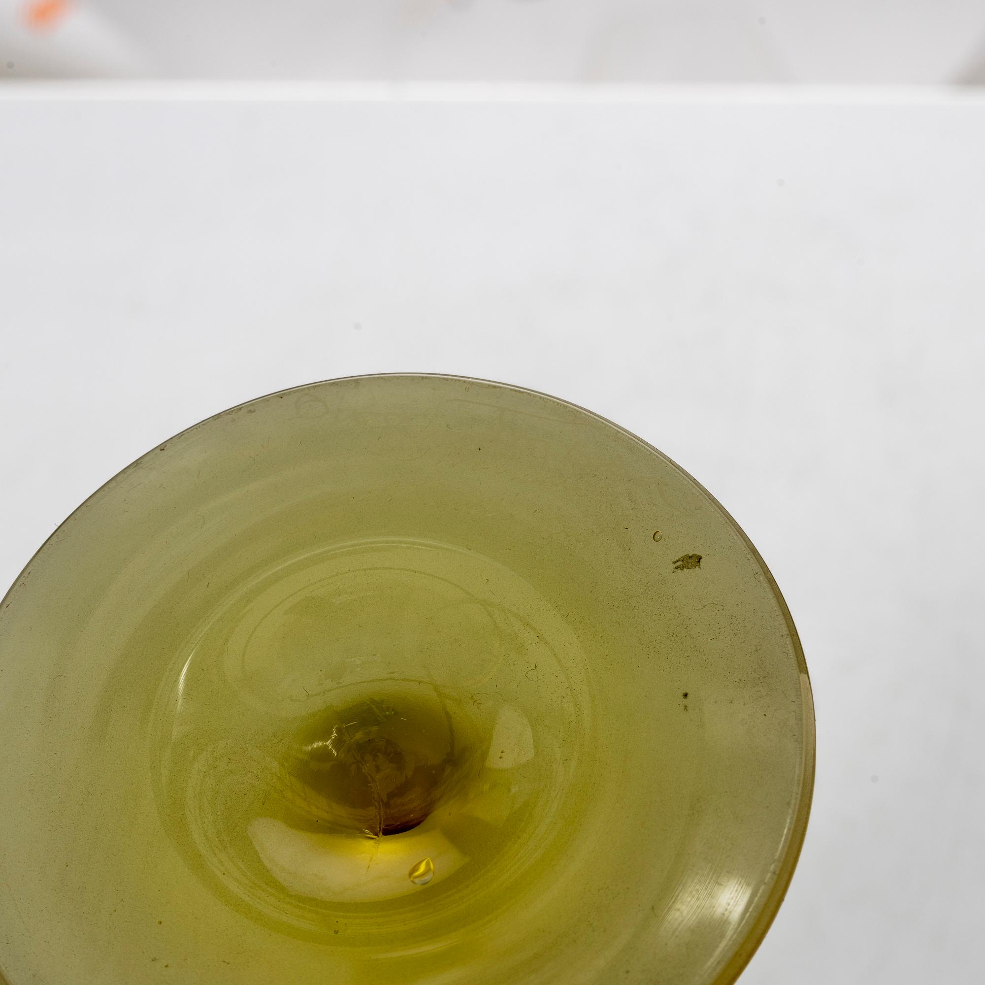 Oiva Toikka, pokaler, 3 st, glas, "Paletti", Nuutajärvi, Finland.