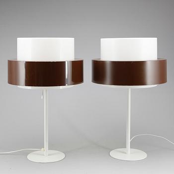 BORDSLAMPOR, ett par, Luxus, 1970-tal.