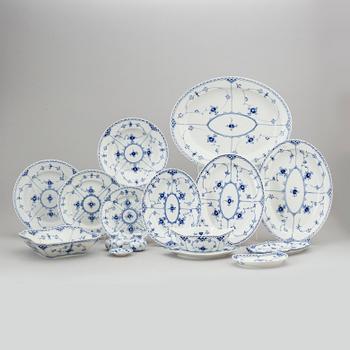 ROYAL COPENHAGEN, a 'Musselmalet' part dinner service, Denmark, second half of the 20th century (81 pieces).
