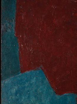 Serge Poliakoff, "Composition abstraite grenat et Bleu".