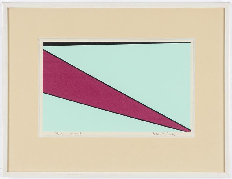 Olle Bærtling, "Ukie". From the suite: "The Angles of Open Form Infinite Space from Cinètisme to Open Form 1949 - 1968".