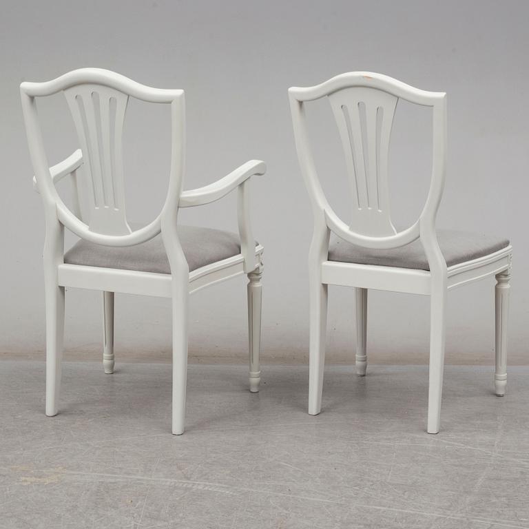 STOLAR, 10 stycken, gustaviansk stil, 1900-talets slut.