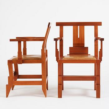 John Kandell, a set of six "Solitär" chairs, Källemo, Värnamo post 1985.