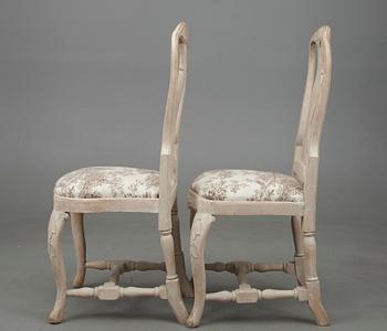 STOLAR, ett par, rokoko, 1700-tal.