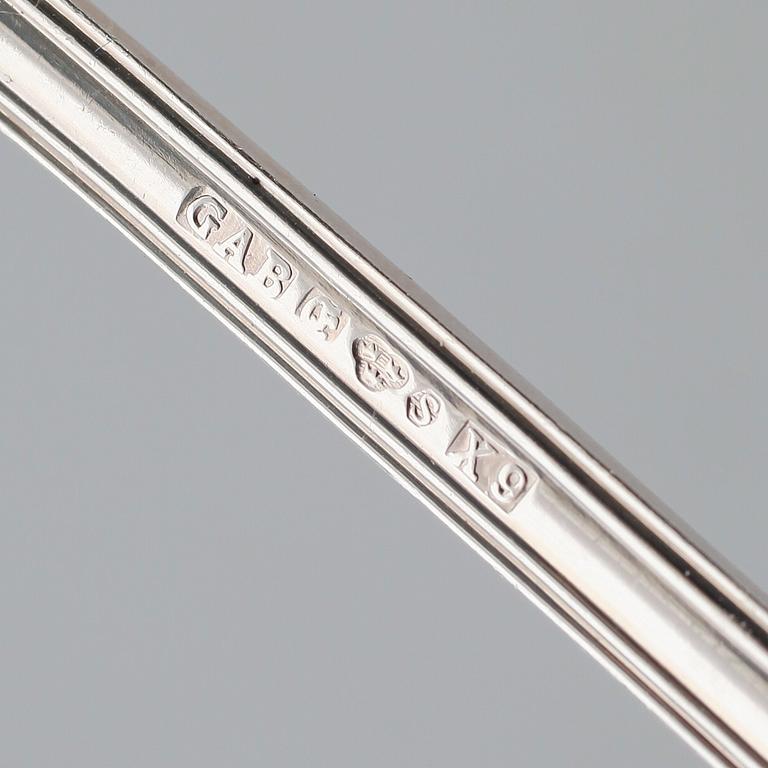 SMÖRGÅSBESTICK, 14 delar, silver, C.G. Hallberg och GAB, 1950/60-tal. Vikt ca 469 g.