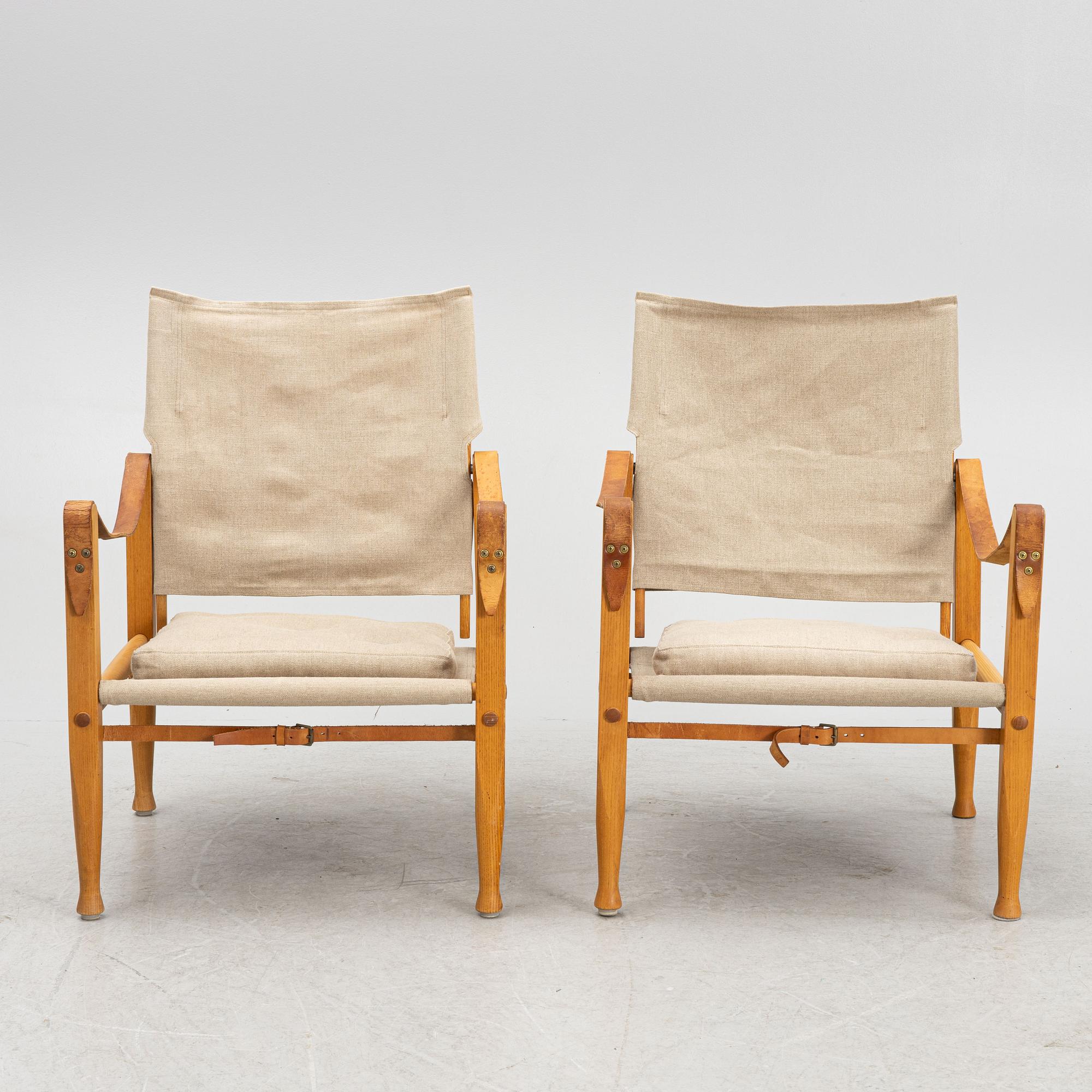 Kaare Klint, safaristolar, ett par, "Safari Chair", 1900-talets andra häft.