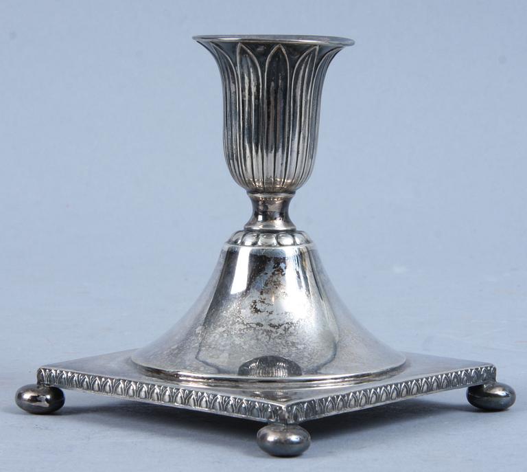 SLEV, SKED samt LJUSSTAKE, silver, Finland  samt Norge. 235 gram.