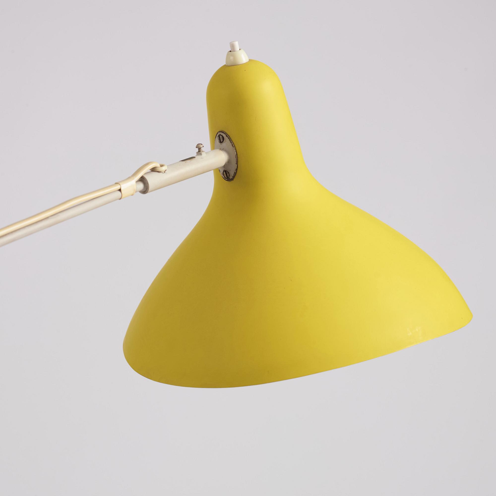 Bernard Schottlander, golvlampa 'Mantis', utförd på licens av Bergboms, Malmö 1950-tal.