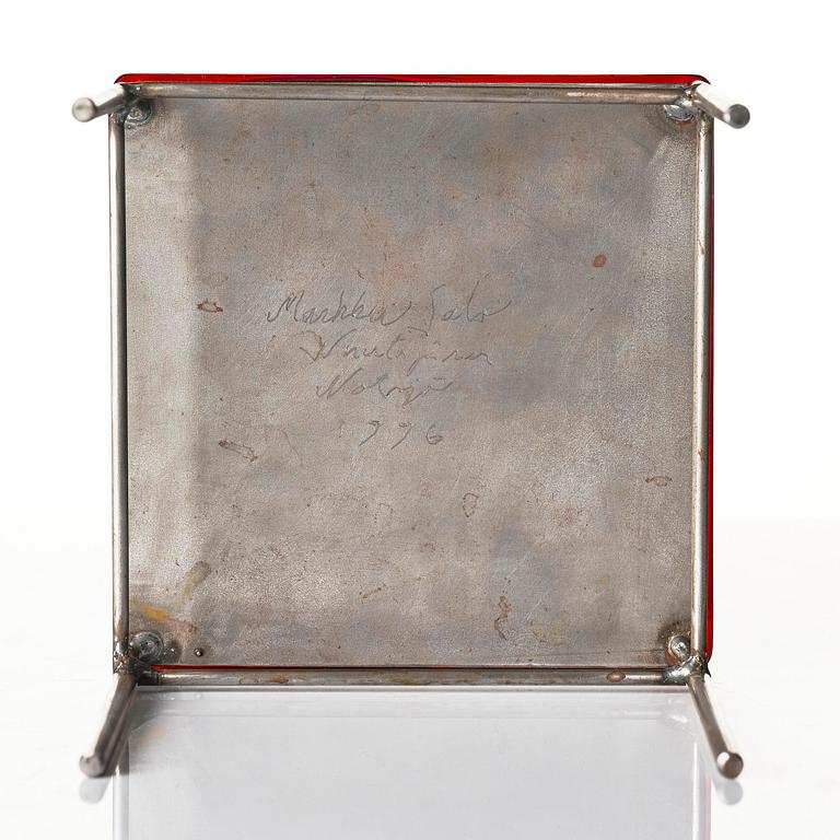 Markku Salo, a unique, 'Kampong' sculpture signed Markku Salo Nuutajärvi Notsjö 1996.