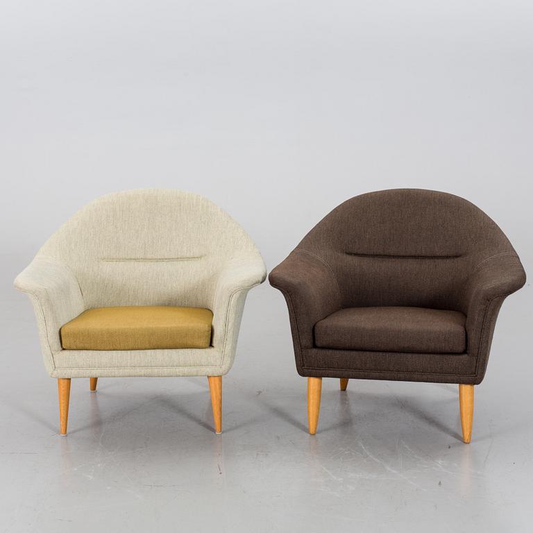 TWO ARMCHAIRS BY BRÖDERNA ANDERSSON FROM THE MIDDLE OF 20TH CENTURY.