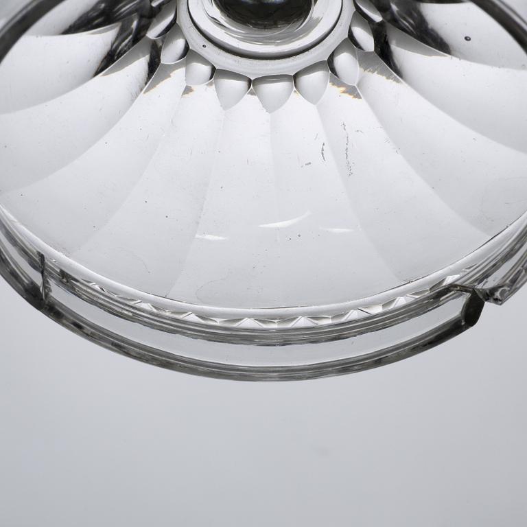 A pair of glass bonbonnières, probably Ireland. 19th century.