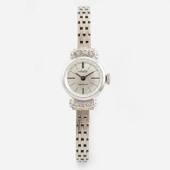 White gold and diamond ladies watch, Arctos Incabloc.