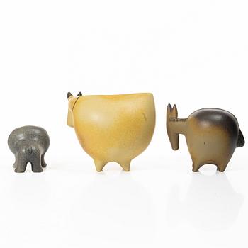 Lisa Larson, Three figurines, Gustavsberg.
