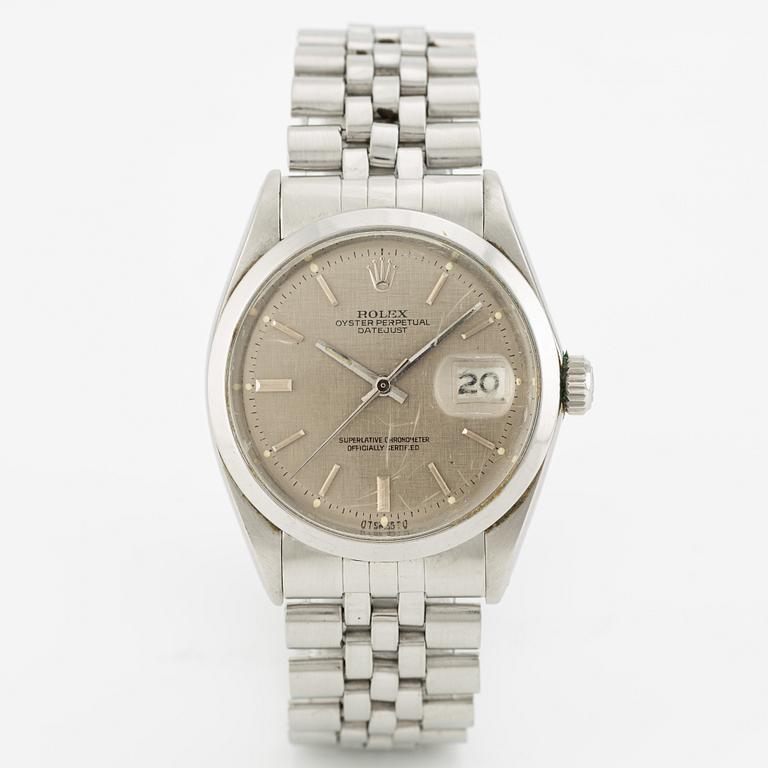 Rolex, Datejust, "Linen Sigma Dial", wristwatch, 36 mm.