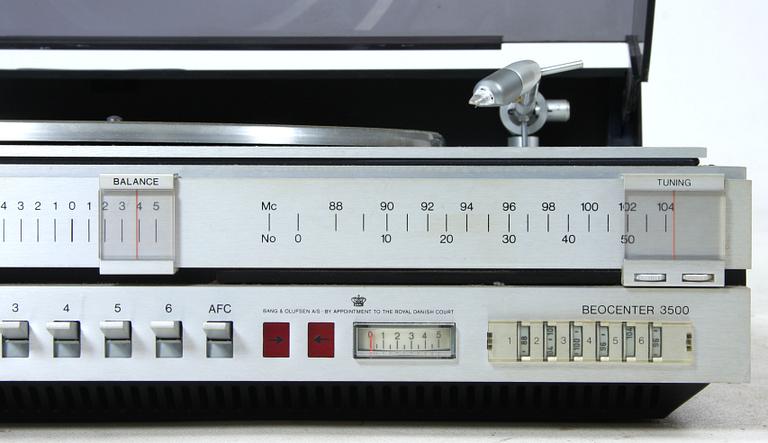 STEREO, "BEOCENTER 3500" samt HÖGTALARE, ett par, "Beovox 3702", Bang & Olufsen, 1972-1977.