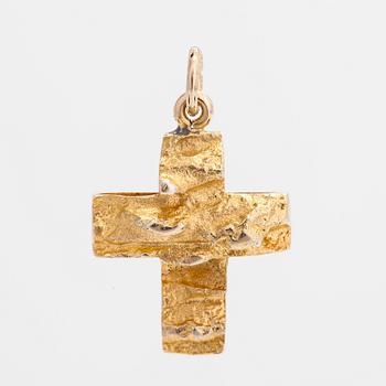 Björn Weckström, pendant, cross "Lapp Cross", 14K gold. Lapponia 1966.