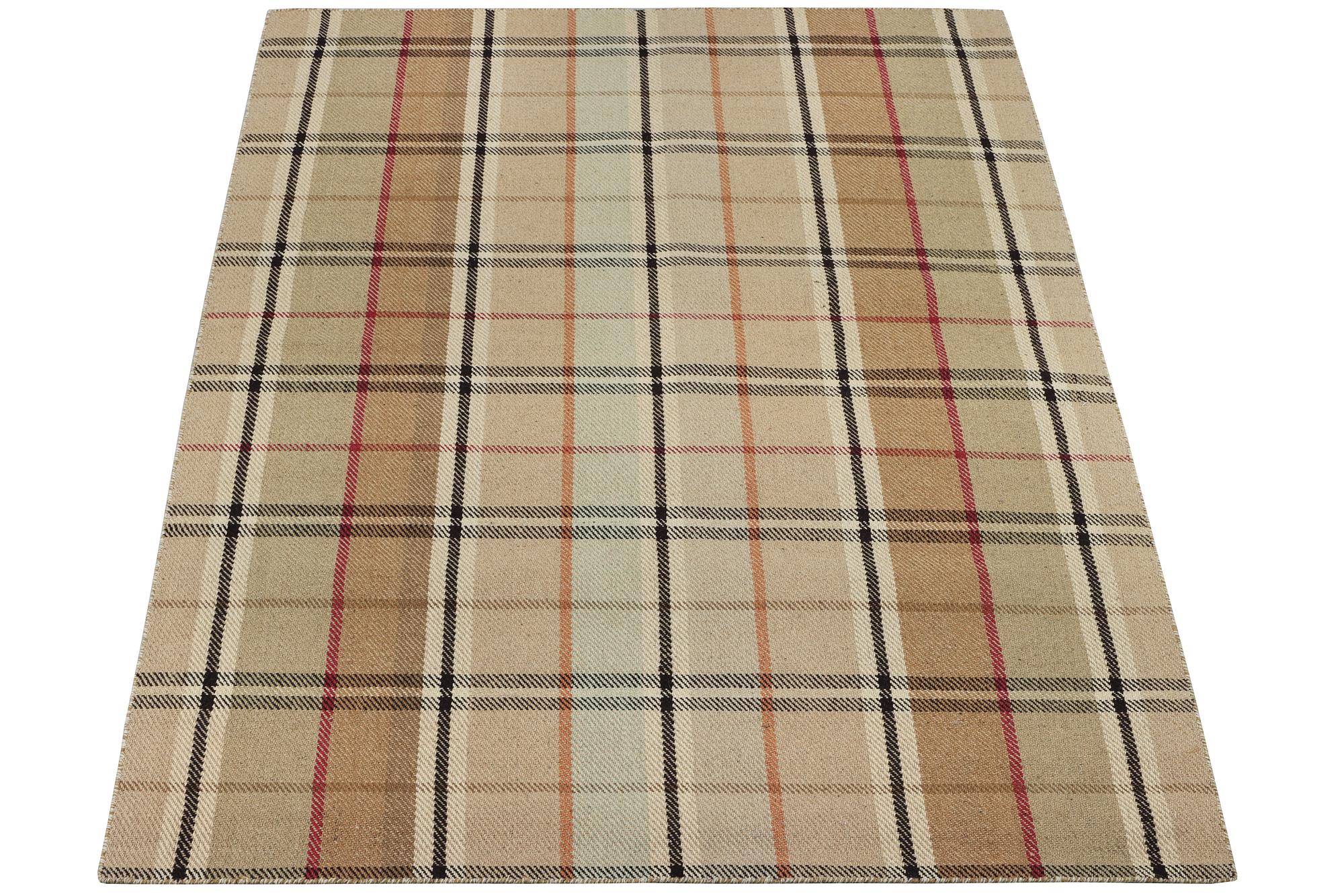 A "blanket" design rug, c. 236 x 149 cm.