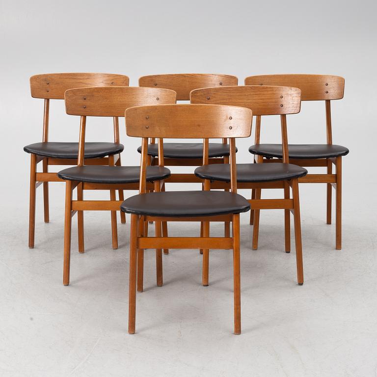 Chairs, 6 pcs, Farstrup, Denmark, 1950s/60s.