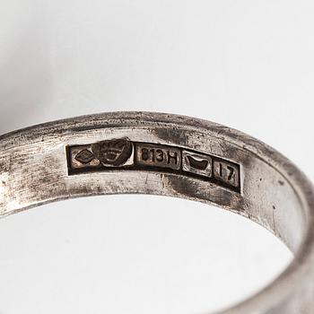 Erik Granit, ring, silver and rutilated quartz, Helsinki, 1962.