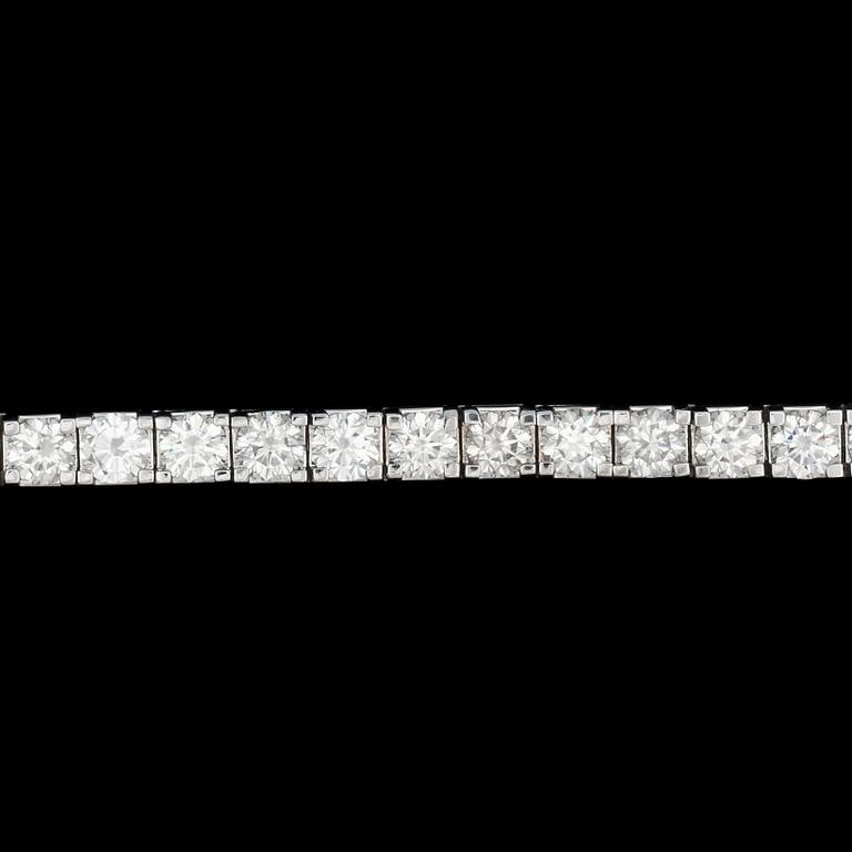 A brilliant cut diamond bracelet, tot. app. 16 cts.