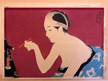 Ito Shinsui, "Mayuzumi" (Blackening the eyebrows).