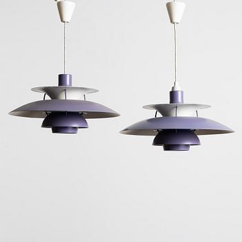 Poul Henningsen, ceiling lamps, a pair, PH 5, Louis Poulsen.