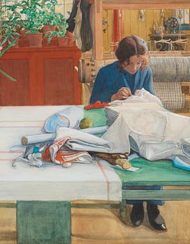 Carl Larsson, "Syende flicka" / "Anna S.".