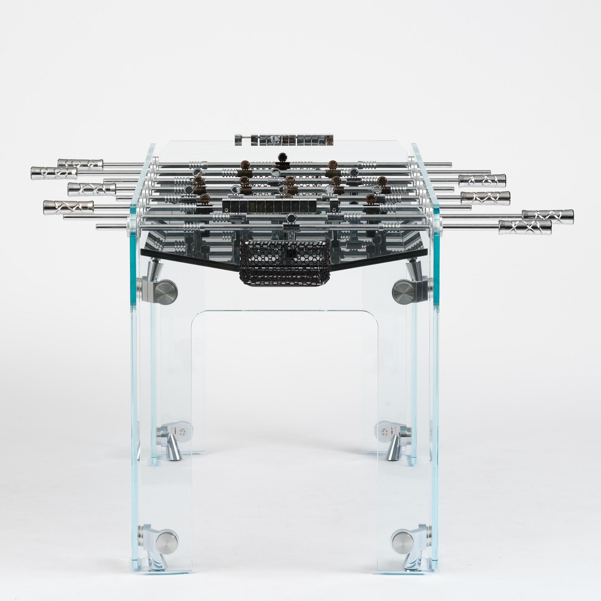 Adriano Design, foosball table, "Cristallino Classic", Teckell, Italy.