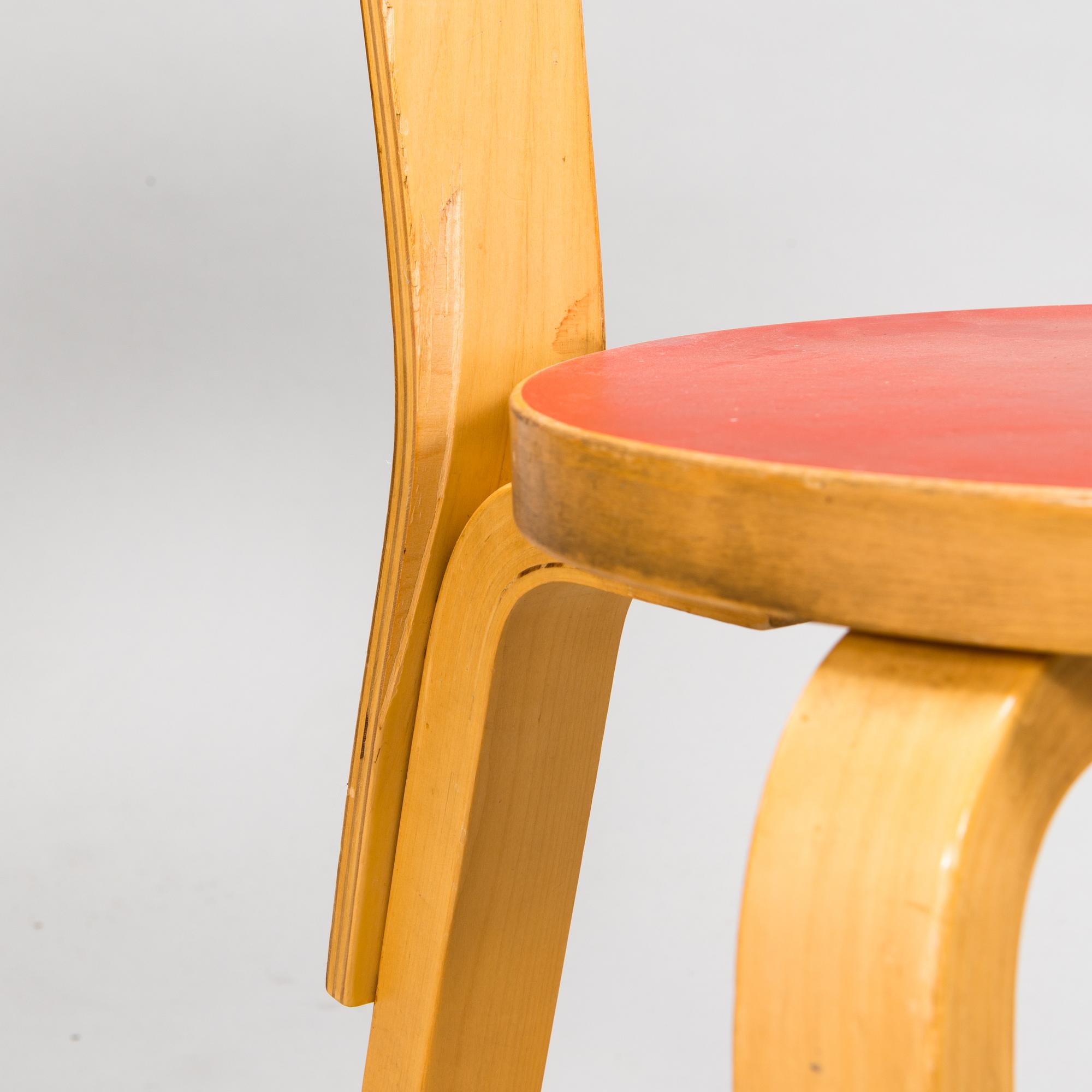 Alvar Aalto, two mid-20th century '66' chairs for Artek.