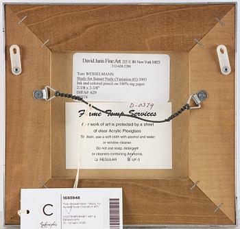 Tom Wesselmann, "Study for Sunset Nude (Variation #5)".