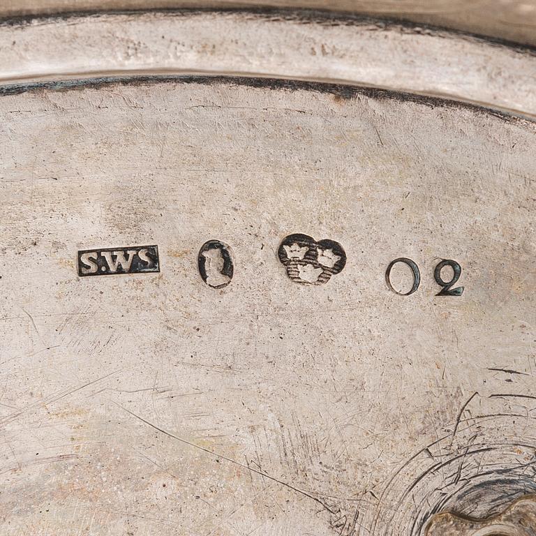 Stefan Westerstråhle, bordssurtout, silver, Stockholm 1796.