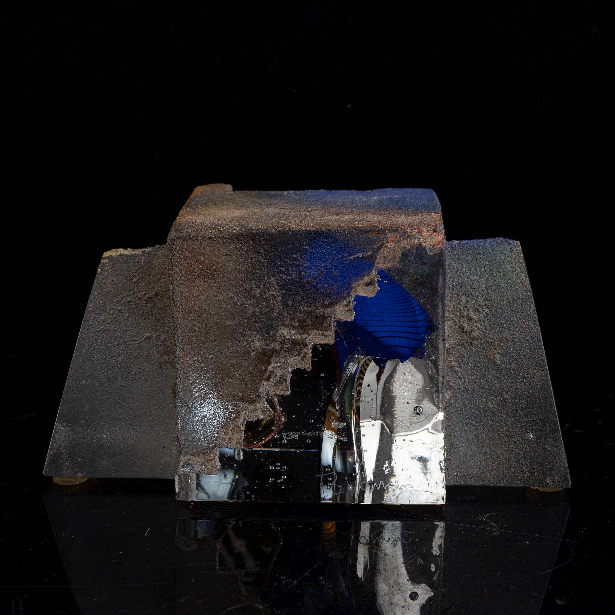 A glass sculpture by Bertil Vallien, for Kosta Boda.