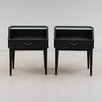 SÄNGBORD, 1 par, 1900-talets mitt.