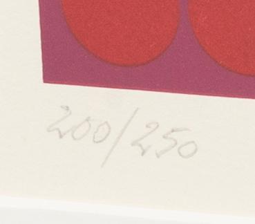 Victor Vasarely, färglitografi, numrerad 200/250 och signerad.