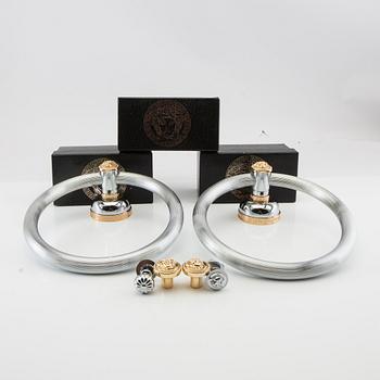 Versace, bathroom accessories 10 pcs "Medusa" Italy late 20th century/early 21st century.