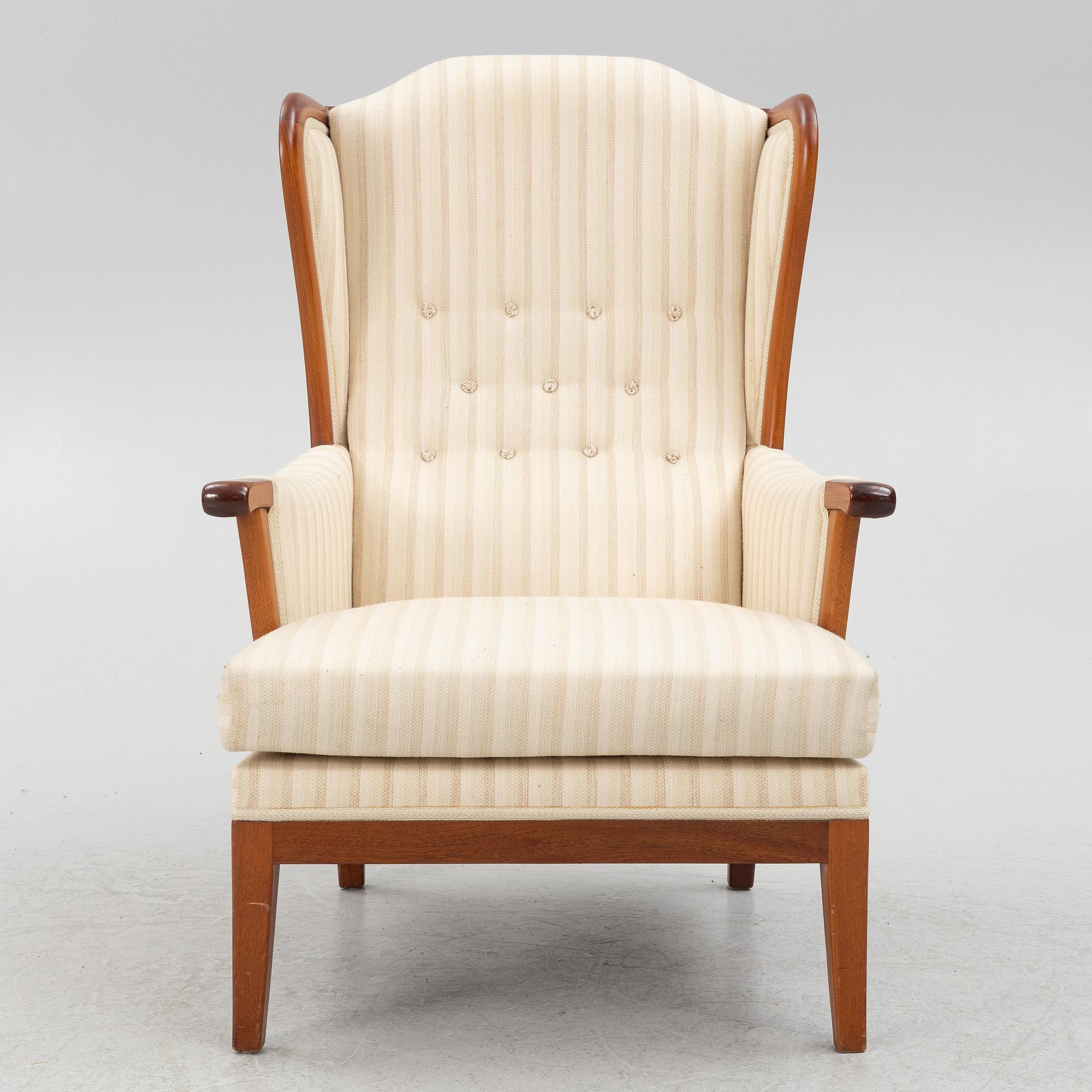 Carl Malmsten, armchair, "The Housefather", OH Sjögren 1988.