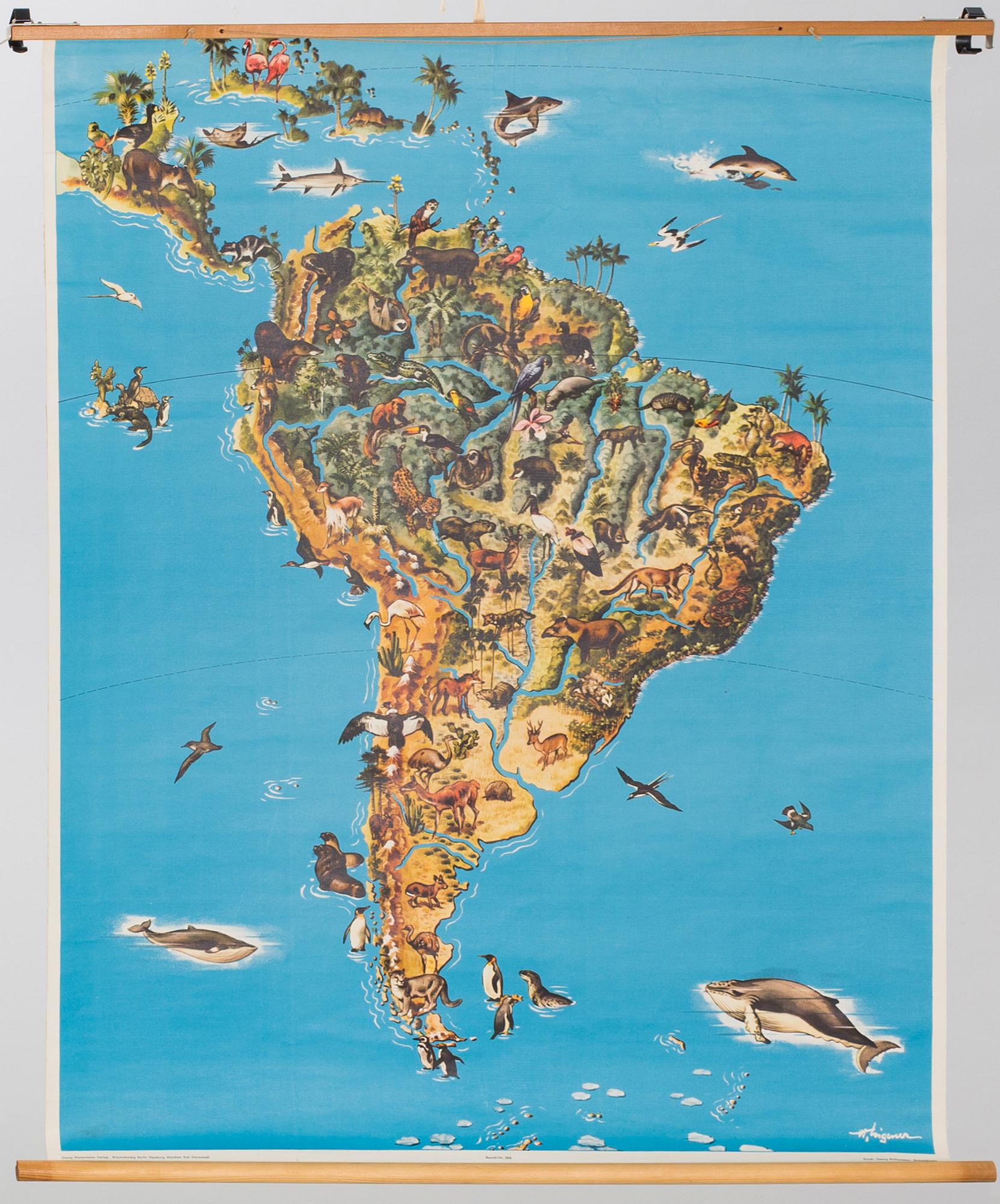 SKOLPLANSCH, Sydamerika. Seietz 1900-talets andra hälft.