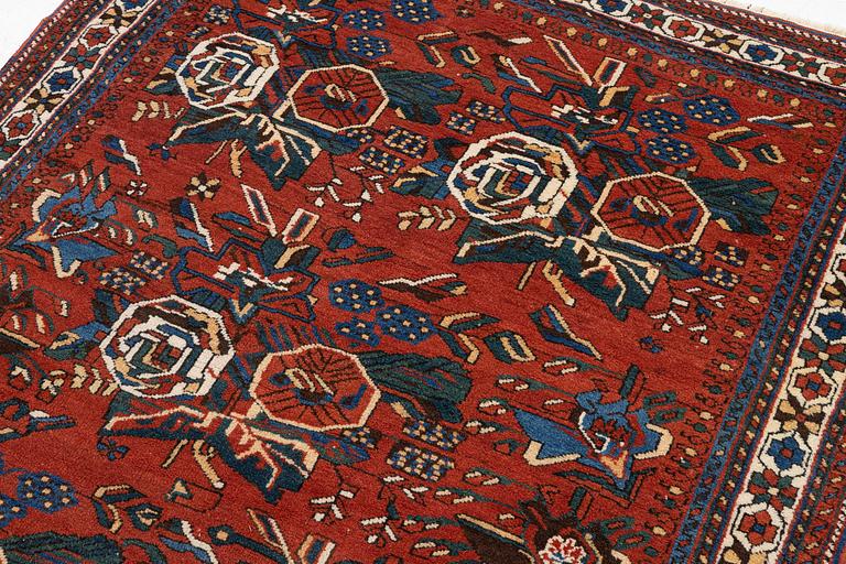 An antique Afshar rug, southeastern Iran, c. 153 x 135 cm.