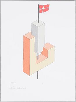 OSCAR REUTERSVÄRD. 15 st i mapp " European Impossible Figures " signerade och numrerade 19/90.