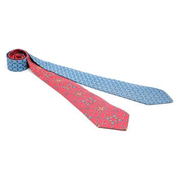 779. HERMÈS, two silk ties.