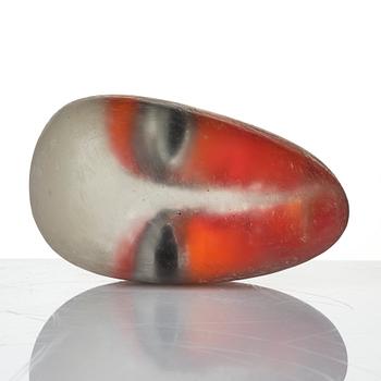Bertil Vallien, unik skulptur, huvud, gjutet glas, Kosta Boda.