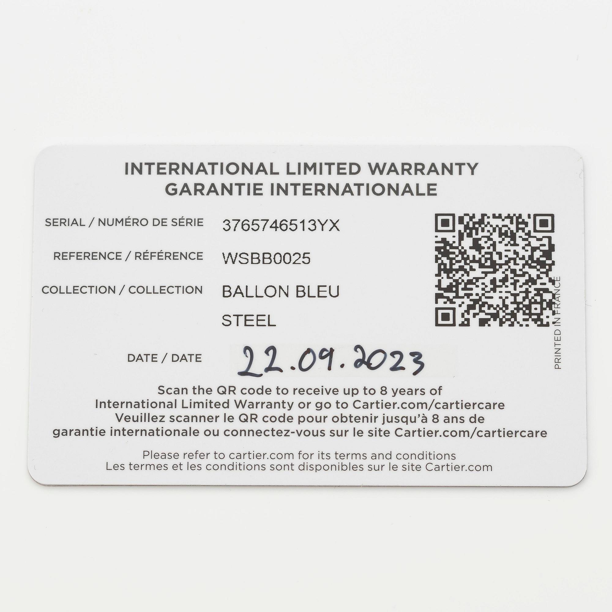 Cartier, Ballon bleu, ca 2023.