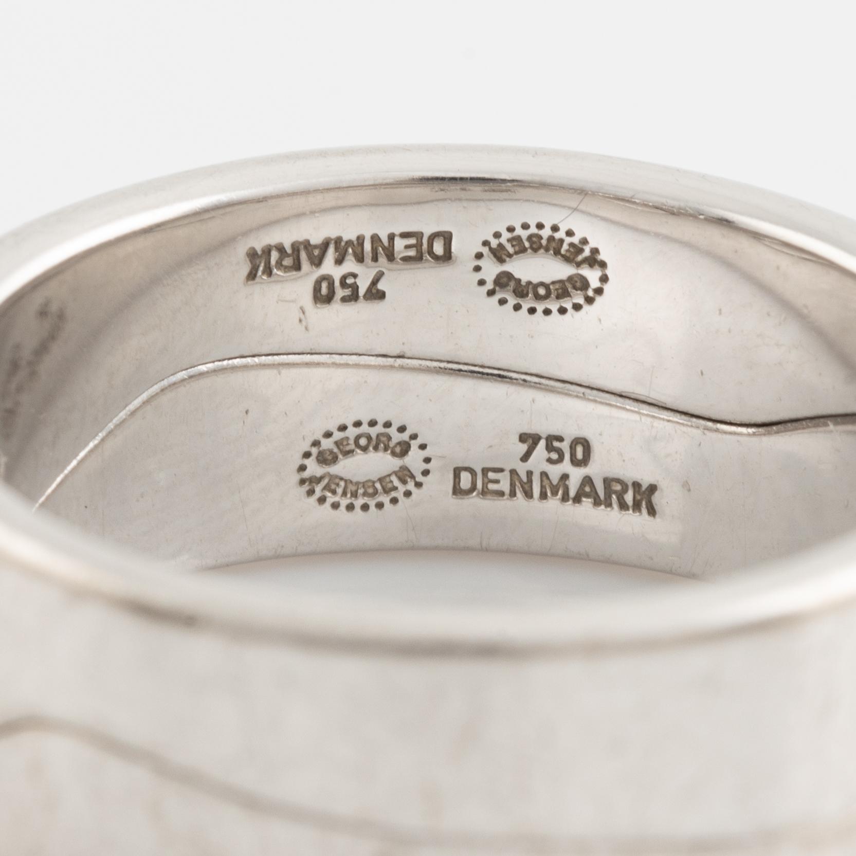 18K white gold "Fusion" two rings, Nina Koppel.