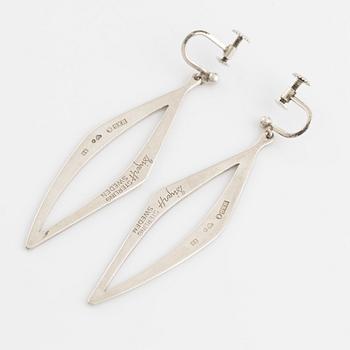 A pair of Birger Haglund silver earrings.